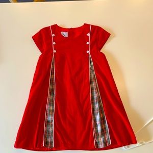 Bella Bliss Red Courduroy Dress Size 7